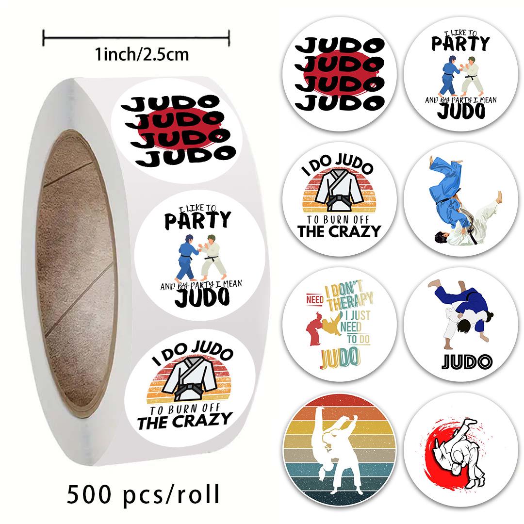 

Judo Round Pattern Series Planner Stickers: 500 Sheets of Decorative Sealing Stickers for Cups, Gifts, and Children s Stationery.