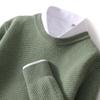Men's Autumn/Winter Thick Cashmere Sweater – Round Neck, Solid Color, Loose-Fit, Casual Wool Knit