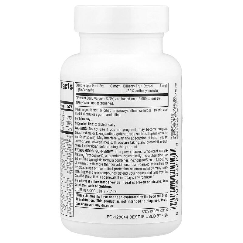 Pycnogenol® Supreme™, 30 Tablets