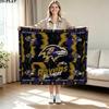 Baltimore Ravens Logo Print Flannel Blanket High Quality Warm Comfortable Cover for All Seasons Perfect for Gifts Home Decor