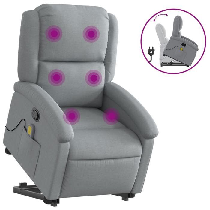 VidaXL Reclining Massage Armchair, Relaxation Chair with Adjustable Backrest and Footrest, Salon Seat Room of 3204176