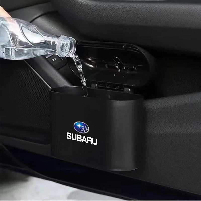 Car Garbage Can Dust Case Trash BinPortable Black Storage Box Auto Accessories For Subaru STI XV Forester Legacy Levorg WRX 2006 X222