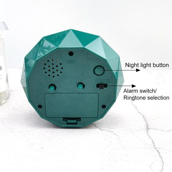 Alarm Clock Precise Time Display Energy-saving Creative Non Ticking Table Music for Home