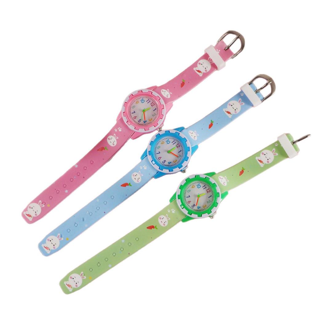 Charming Cartoon Kids’ Silicone Quartz Wristwatch with Creative Pointer Design