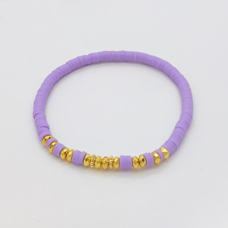 Pulseira Elástica com Contas Heishi Turquesa e Espaçadores Dourados – Joia Boho de Verão, Presente Fresco e Chique para Mulheres