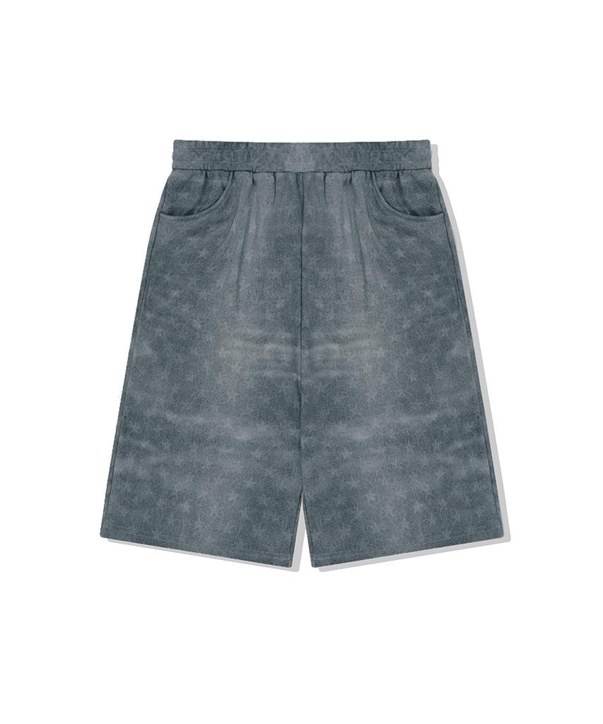 Escape From Blue Star Denim Full Print Bermuda Pants