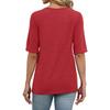 Women's fashionable round neck casual short-sleeved summer trendy T-shirt, 2026 vacation color top