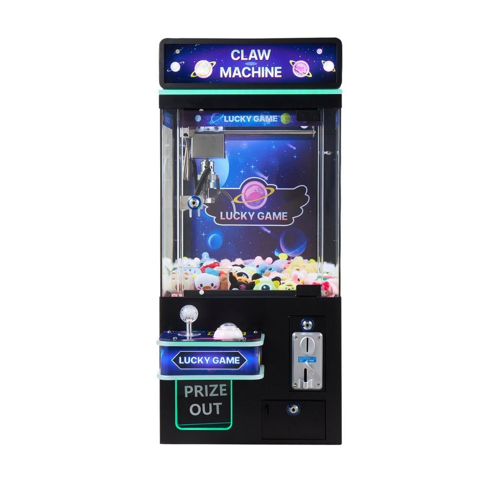 Claw Crane Machine, Medium-Sized Arcade Game Machine with Light & Sound, Adjustable Steel Claws, Precise Toy Candy Grabber Prize Dispenser Vending