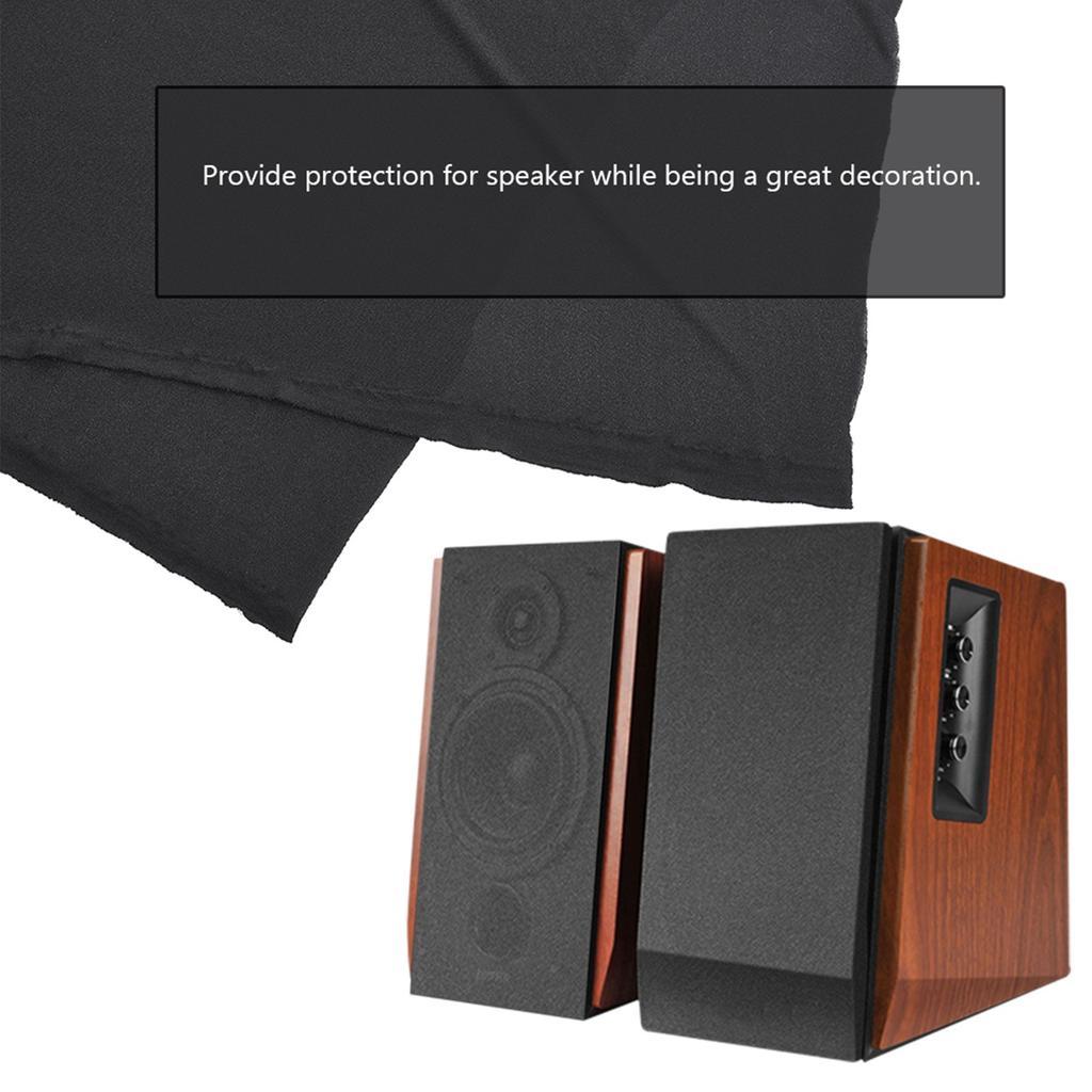Dustproof Protective Speaker Grill Cloth Stereo Gille Fabric Speaker Mesh Cloth Black 1.7mx0.5m