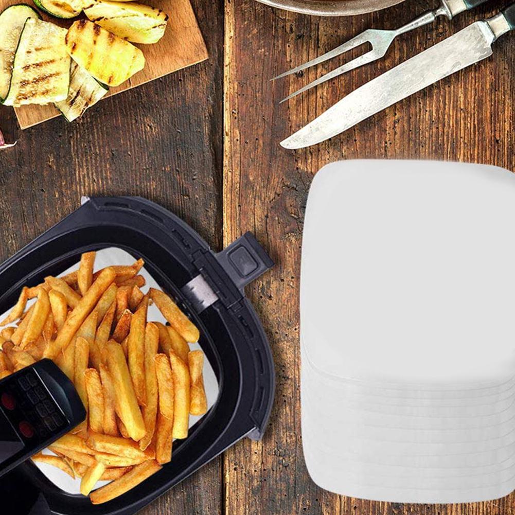 Air Fryer Nonstick Baking Paper 100pcs Heat Resistant Oil Resistant Steamer Paper for Oven Barbecue Household Cooking