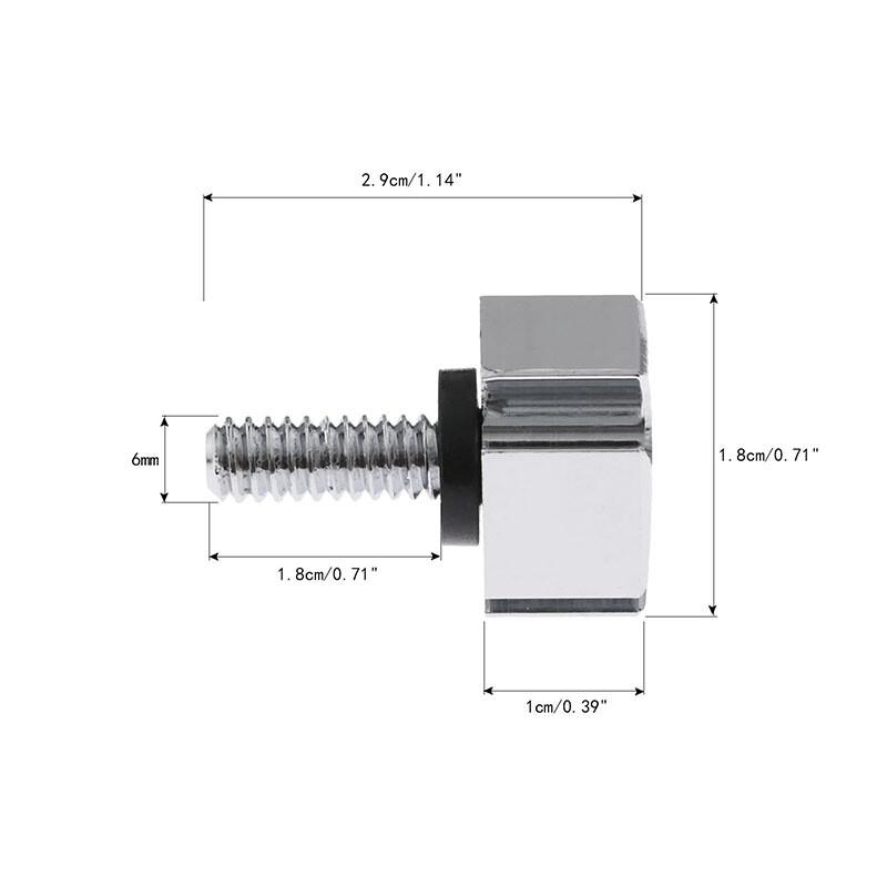 Chrome Rear Seat Bolt Screw Knob Tab Cover Set Fits For Harley Davidson 1997~17