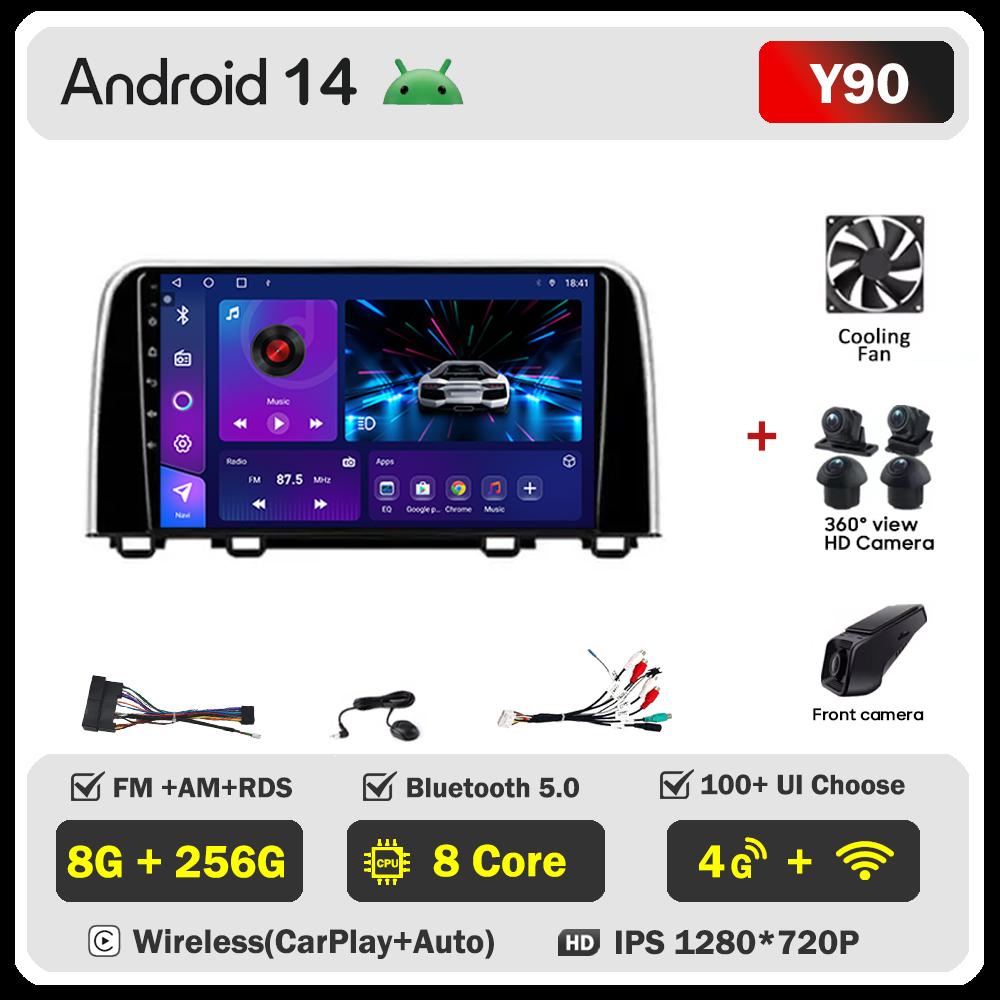 Car Multimedia Player For Honda CRV CR-V 5 RT RW 2016-2018 Car Radio Player Stereo Head Unit Wireless Android Auto GPS 5G Wifi