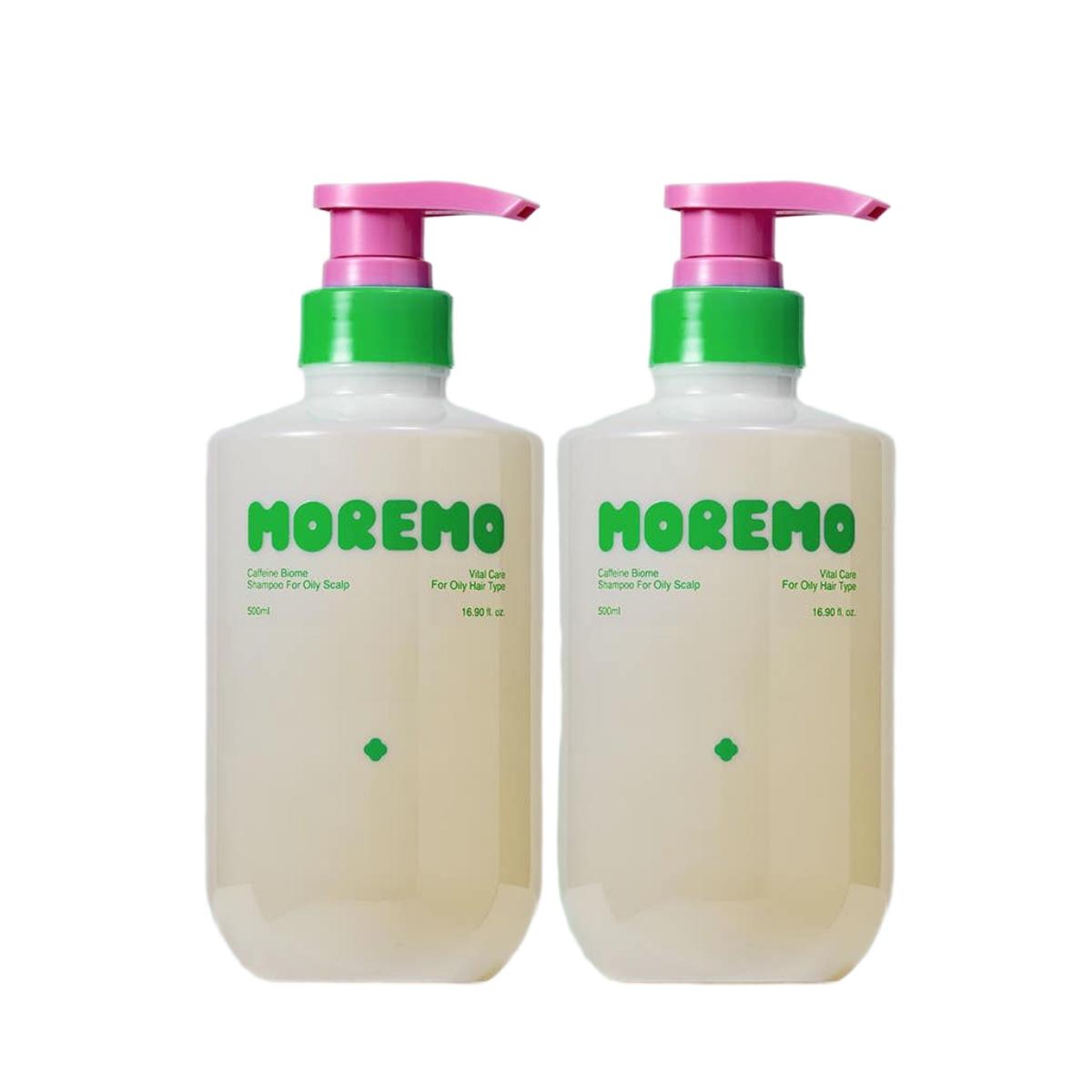 Moremo Caffeine Biome Shampoo for Oily Scalp 500ml x 2pcs (Scalp Refreshing & Root Strengthening)