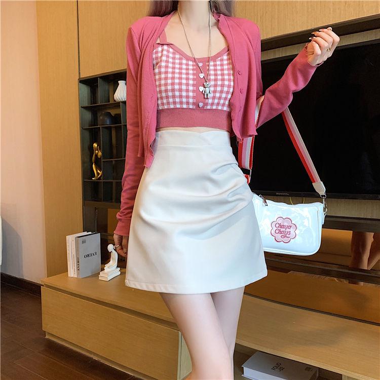 

2024 Новая черная плиссированная юбка А-силуэта с высокой талией - Универсальная стройнящая короткая юбка для весны и осени 2XL [Recommended 131-147 lbs]