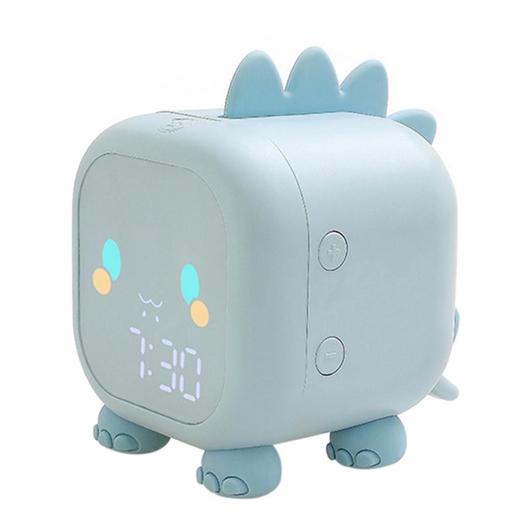Kids Digital Alarm Clock Night Lights Sleep Trainier 2 Alarms 6 Ringtones Time Temperature Display