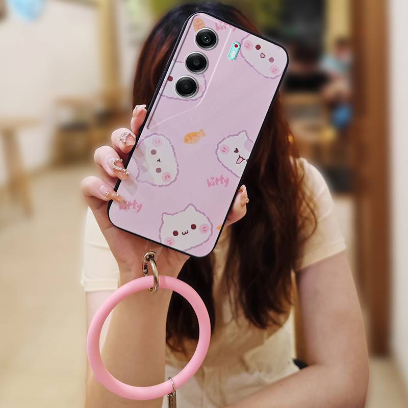 

Solid Color Bracelet Phone Case For Tecno Camon40 4G/CM5 Waterproof Protective Funny Anti-knock Soft Case Youth Creative Tecno Camon40 4G/CM5