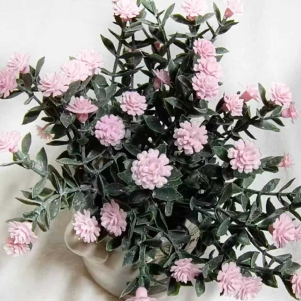 DIY Gifts Ceramic Pot Flowers Bonsai Gypsophila Flowers Fake Potted Plants  for Indoor Outdoor