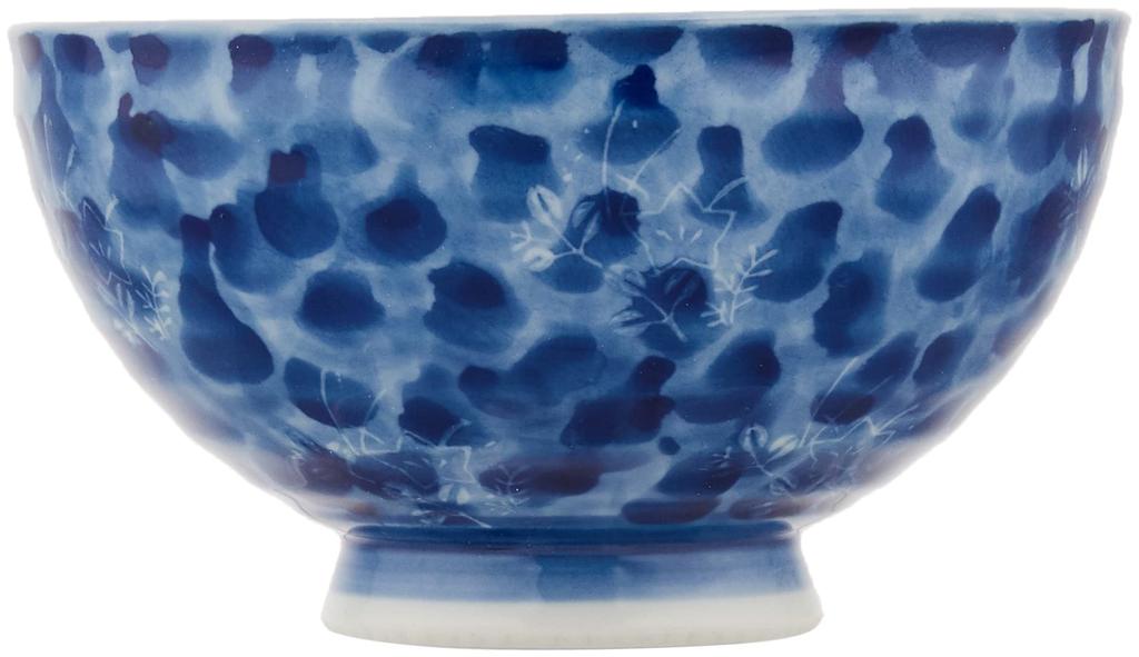 Nishikai Toki Arita Ware Tea Made In 325ml Bowl/Rice Bowl, Large, Ink-Stained, Dark, Japan, 43032,