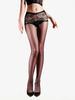 Sexy Women Lace Waist Briefs Panties Patchwork Stocking 2 In 1 Pantyhose Oil Glossy Shiny Thin Breathable Tights Maid Stockings