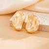 IngeSight.Z Fashion Metal Smooth Irregular Stud Earrings Women Exaggerated Hollow Geometric Ear Earring Jewelry Gifts 2026 New