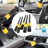 Sada 5 kusov detailingových štetcov do auta Rôzne veľkosti Mäkké štetiny Čistiace štetce na čistenie interiéru, kolies, motora, exteriéru