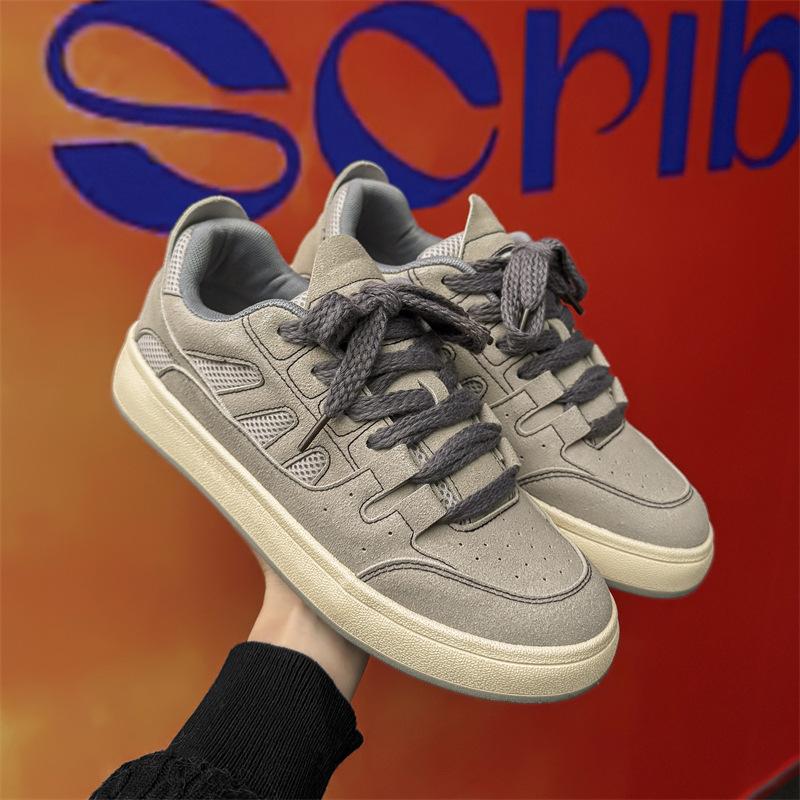 

Men s shoes trendy shoes 2025 board shoes men s Korean version versatile niche ins Internet celebrity explosion Angola red board shoes men 44 сірий колір