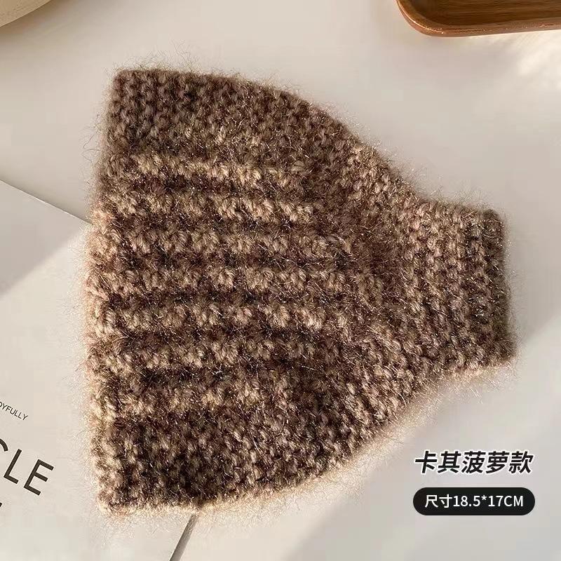 New autumn and winter warm knitted headband squirrel fleece hair accessories wide edge headscarf ear protection warm headband headgear windproof