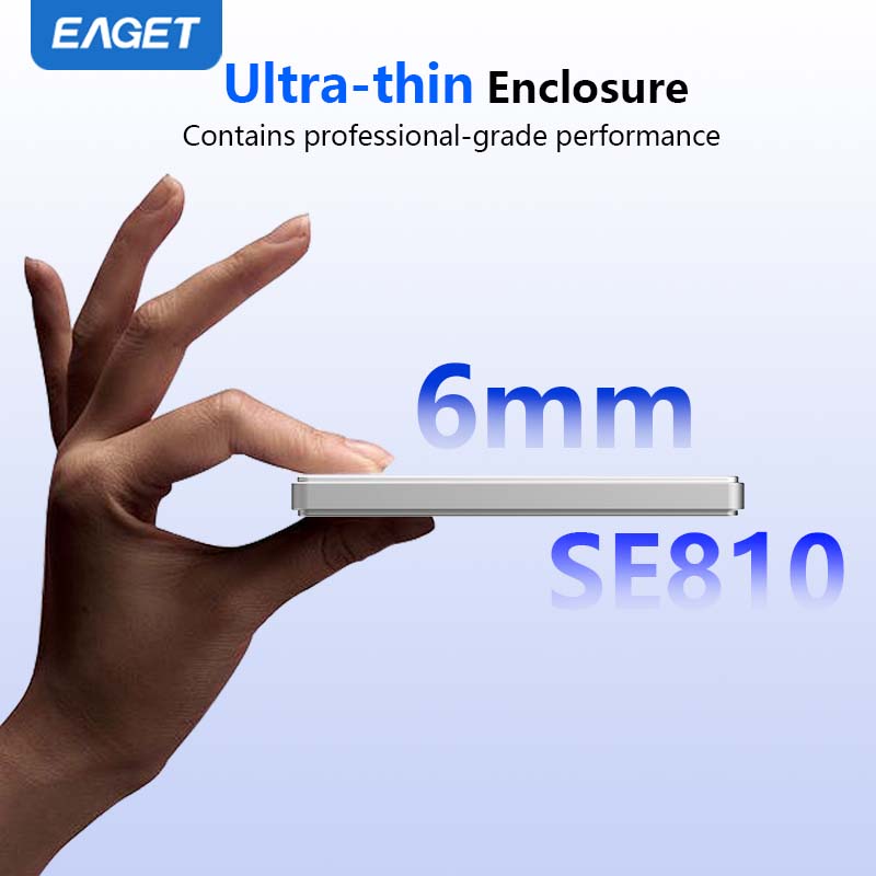 EAGET Ultra-thin SSD NVMe M.2 Adapter, USB 3.2 Gen 2 (10 Gbps) To NVMe PCI-E, Supports 2230/2242 Form Factor SSDs (No SSD Included)