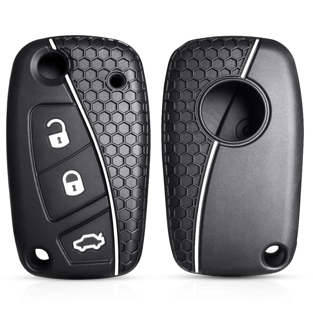 Husă Siliconică pentru Cheie Tip Brichetă pentru Fiat Panda Idea Stilo Ducato Bravo 500 Doblo Grande Punto Bravo Microbuz Linea Telecomandă cu 3 Butoane