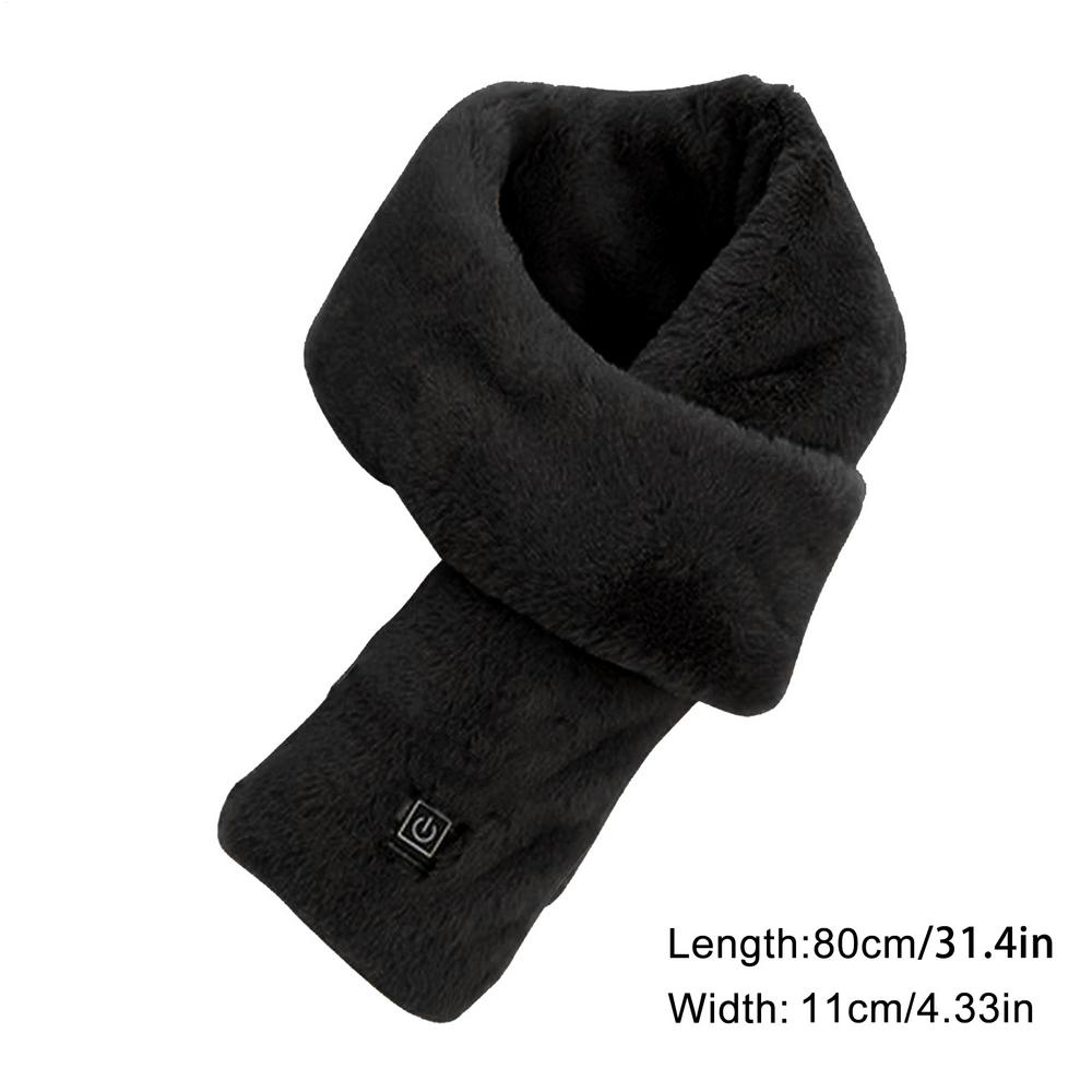Electric Heated Scarf USB Charging Soft Heating Neck Wrap Winter Electric Scarf with 3 Temperature Settings for Women