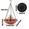 Solar-powered waterfall-style suspended bird bath fountain Bird Water Fountain Backyard Decor Solar Powered Bird Bath Fountain