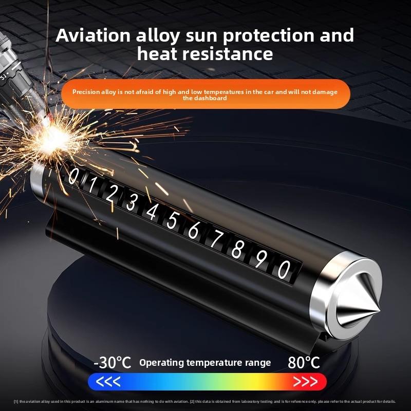 Auto Supplies Temporary Parking Number Plate Moving Car License Plate Creative Inside The Car Metal Roller Type Car Logo Phone Plate