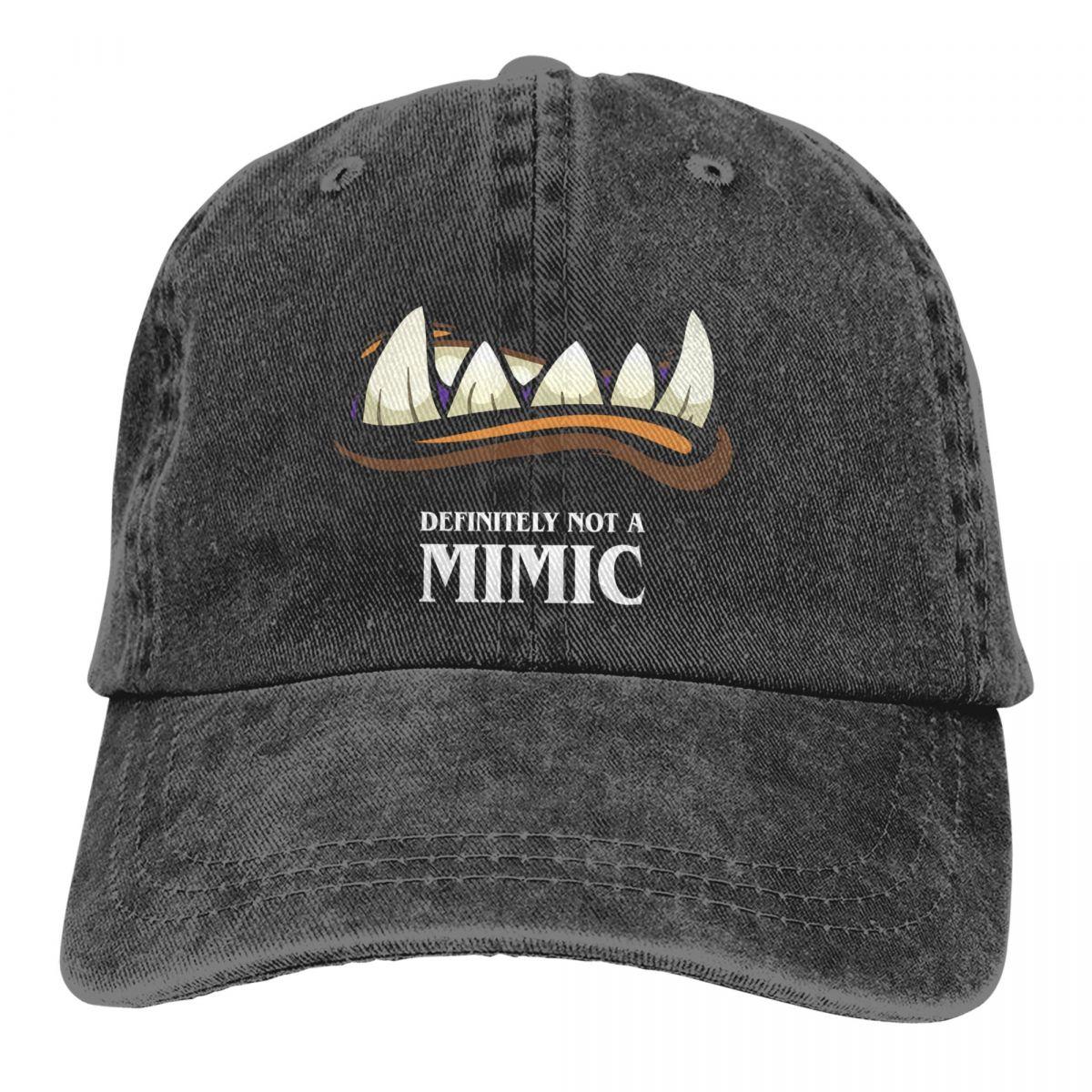 

Definitely Not A Mimic Tabletop Baseball Caps Peaked Cap DND Game Sun Shade Hats for Men One Size
