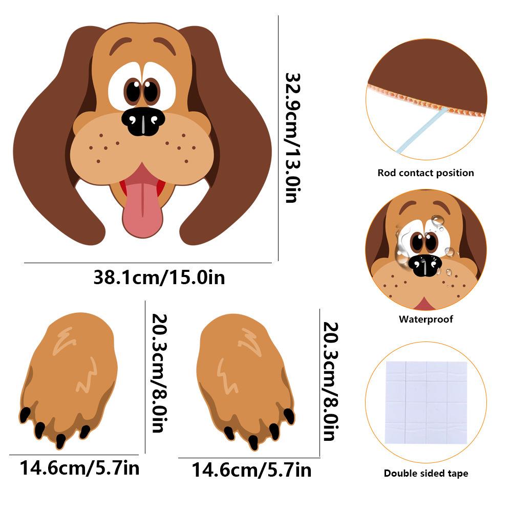 Cartoon Animal Peeking Outdoor Fence Decoration Sign