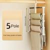 Multi Layer Pants Hanger Space Saving Closet Organizer Foldable Trousers Rack Wardrobe Storage With Non Slip Clips