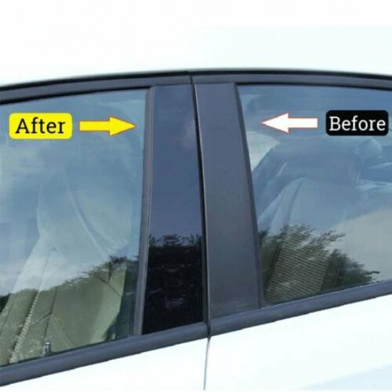 Glossy Black Door Window Pillar Posts Cover Trim For Honda Civic 10th 2016-2020