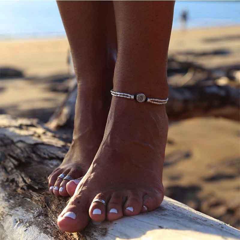Barefoot Ankle Retro Bracelet Foot Chain Yoga Charm Beach Jewelry Personality