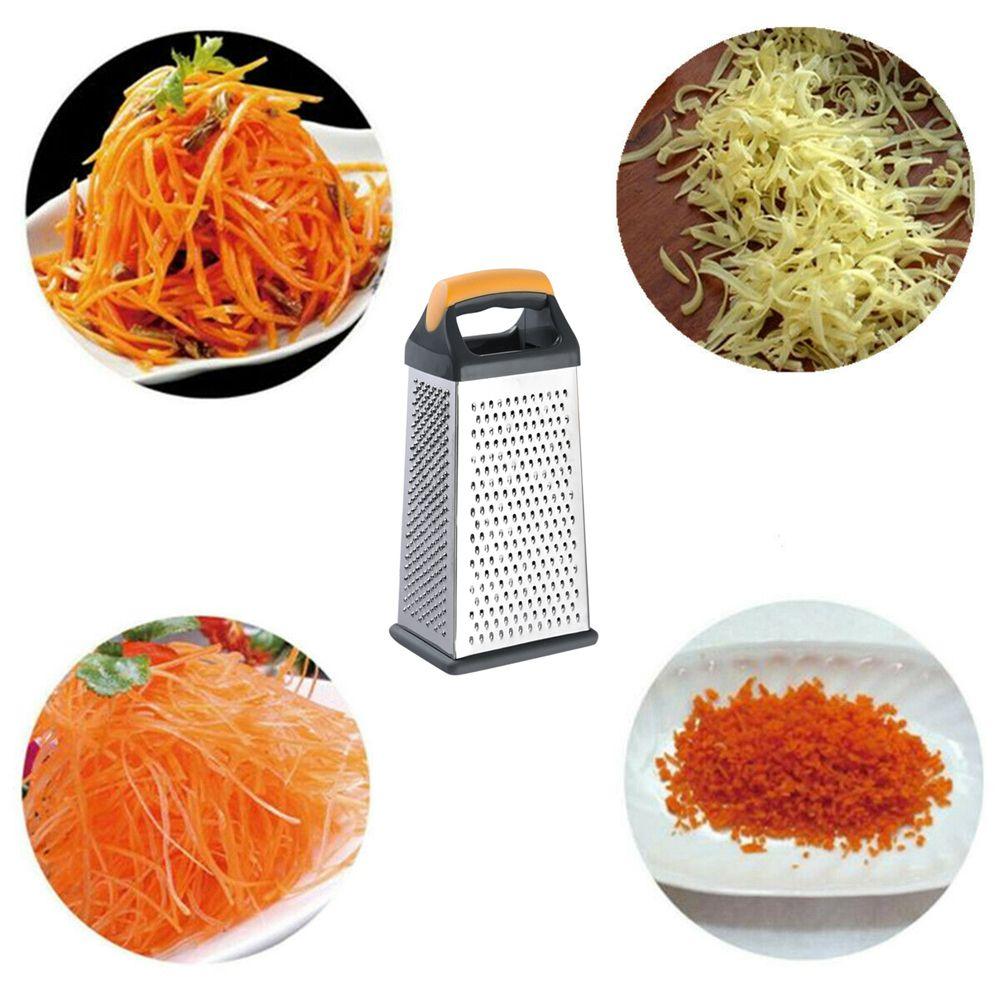 Steel Kitchen Gadgets 4-Sided Kitchen Tools Food Shredder Grip Box Grater Vegetable Cutters