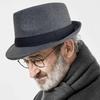 Men Winter Thick Warm Hats Gentleman Jazz Cap Classical Narrow Brim Top Hat Cold Weather Dress Hat