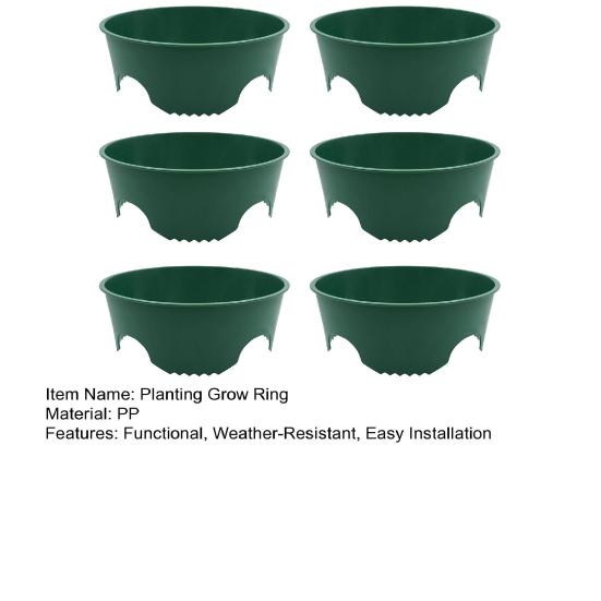 6Pcs Planting Grow Rings 9.84-Inch Round Plant Support Rings Promote Deep Watering Garden Plant Protector for Vegetables Herbs Flowers