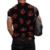 Men's Halloween Printed Neck Short Sleeve T-Shirt Fashion Top