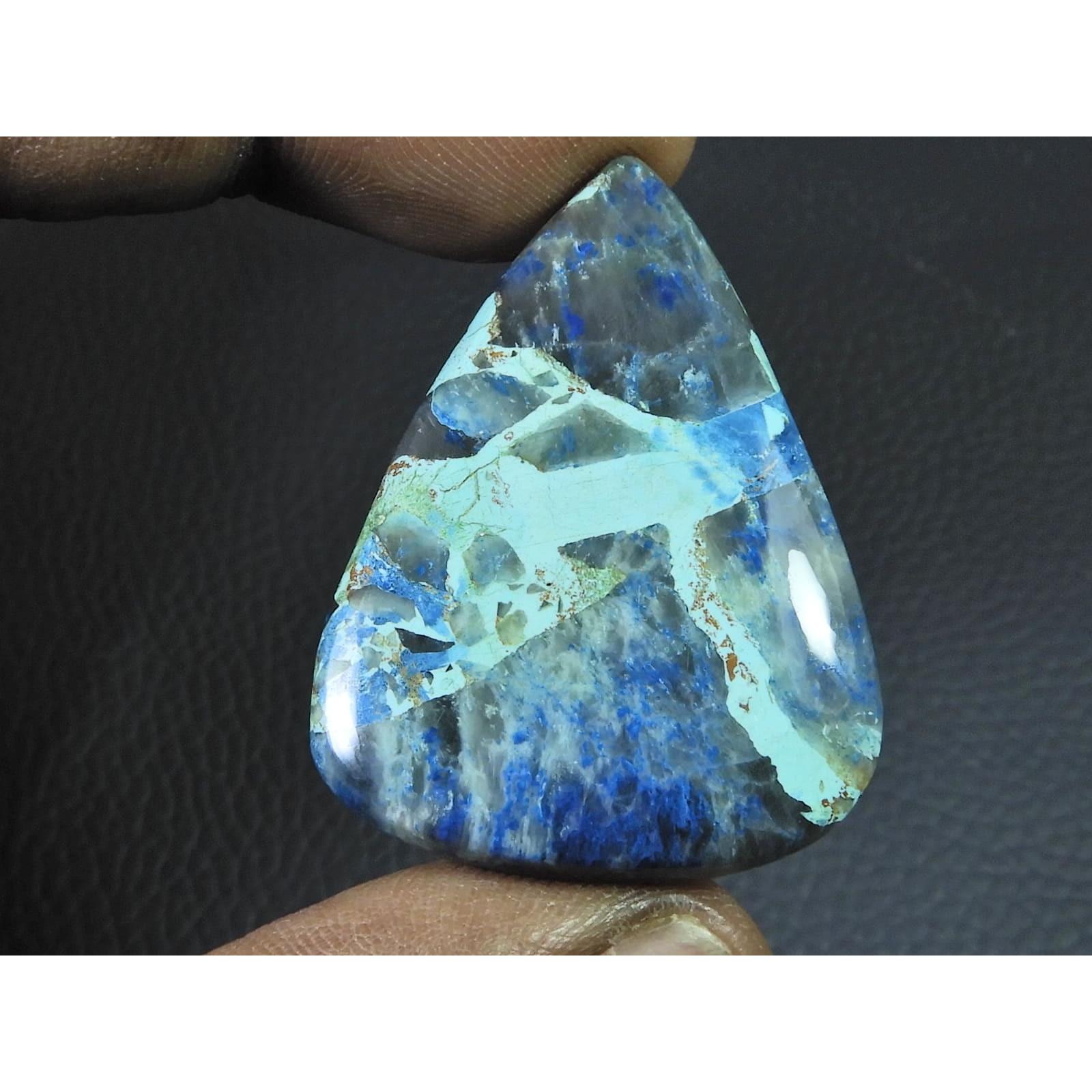 28X39X06MM Natural Shattuckite Pear Cabochon Loose Designer Gemstone 57Cts. D-280