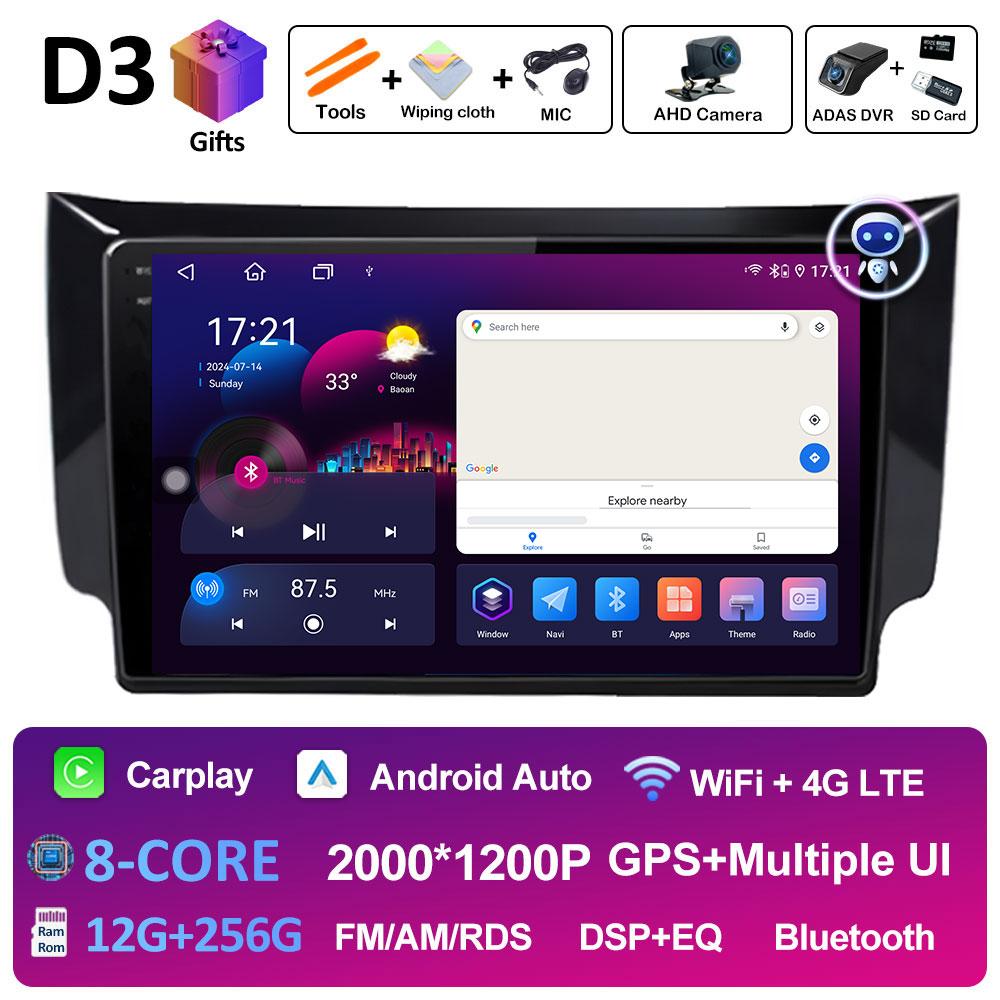 DSP Stereo Wireless Carplay For Nissan Sylphy B17 Sentra 12 2012 2013 2014 2015 - 2018 WIFI Car Audio Video Multimedia Player BT