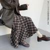 Mermaid Skirt for Checkered Wool Long Tight Flared Maxi Midi Elastic Perfect for Everyday Winter [OGCPWYQZ] Women, Skirt, Skirt, A-line Length,
