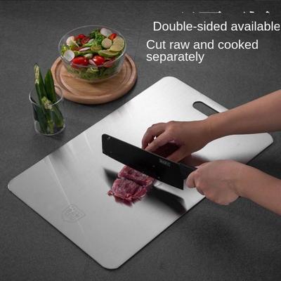 Stainless Steel Kitchen Household Thickened Double Sided Cutting Board Chopping Board Cutting Board Block Kneading Dough Board