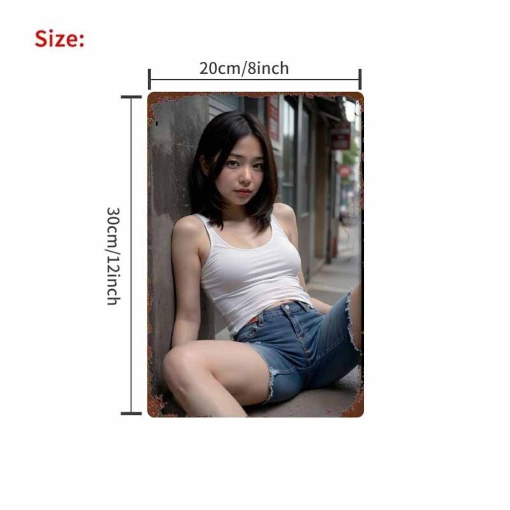 

Металлический настенный декор 2D плоская железная живопись для дома бара гаража кафе клубной комнаты 20x30cm（7.8x11.8inch）