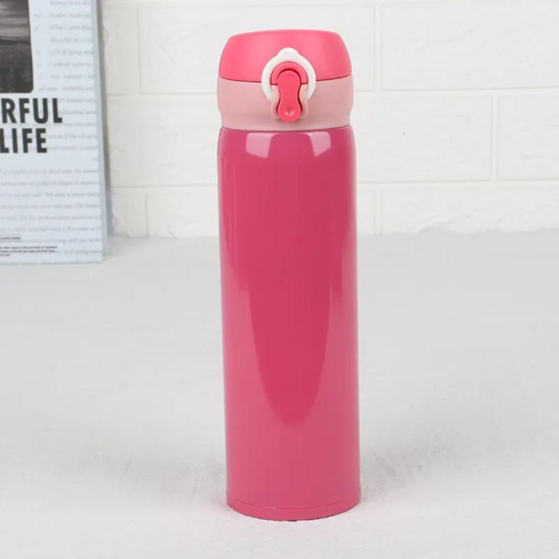 Stainless Steel Kids Vacuum Flask Portable Thermos Bottle Car Travel Mug