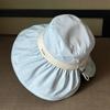 Large Brim Sunscreen Fisherman Hat Cloth Women Bucket Hat Casual Sun Protection Hat  Beach