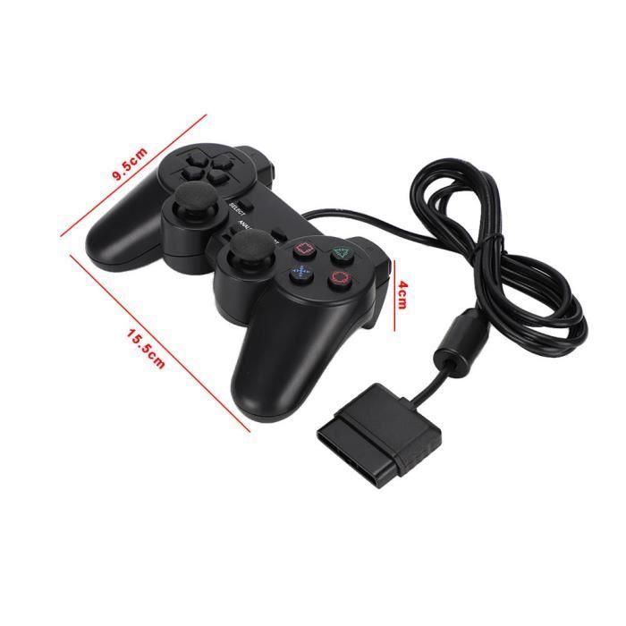 Manette de jeu - TBEST - PS2 - Filaire - Vibration - Ergonomique et résistant à l'usure