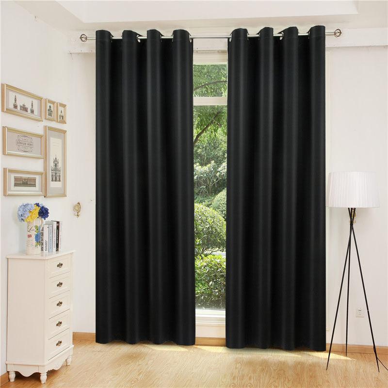 1pc Solid Color High Precision Blackout Light Filtering Curtain Bedroom, Living Room Decor Home Supplies